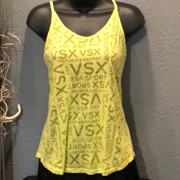Victoria's Secret Tops - Yellow Victoria Secret Sport Spaghetti Tank.   106